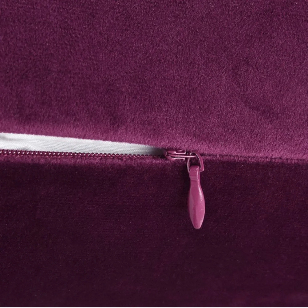 Luxury Home | Elegant Plum Purple Soft Velvet Throw Pillow Covers